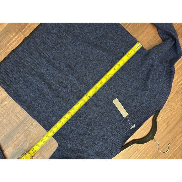 Elliott Lauren NWT Blue Marled Cotton Cashmere Blend Sweater, Sz Small, MP $145 - Picture 8 of 9